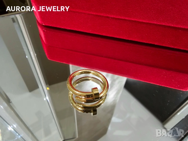 CARTIER Nail Juste un Clou Classic Gold Пръстен Пирон, снимка 6 - Пръстени - 53029433