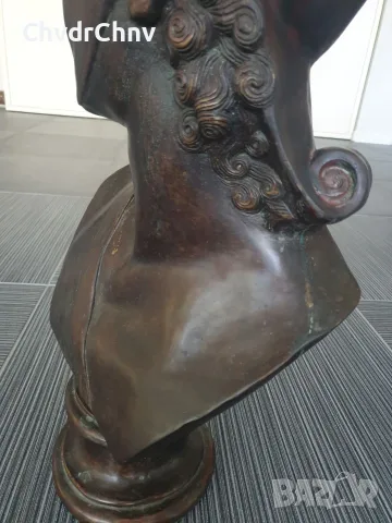 Canova Paris 70см-15кг/голяма бронзова фигура-бюст на Парис/модел Антонио Канова, снимка 13 - Статуетки - 55780335