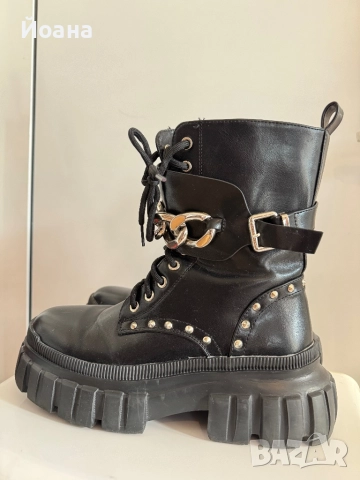 Черни водоустойчиви боти с цип 40 номер