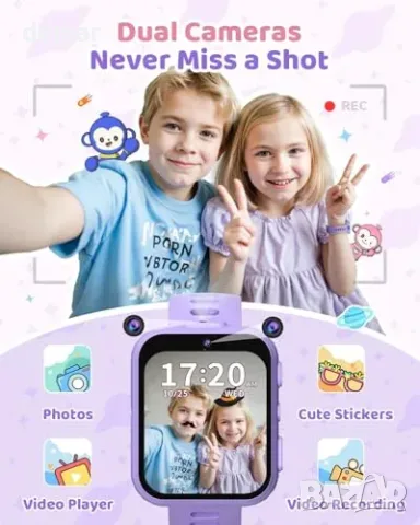 Детски смарт часовник TICTIKY Planet 2 с 30 игри и две камери, снимка 3 - Детски - 55955493