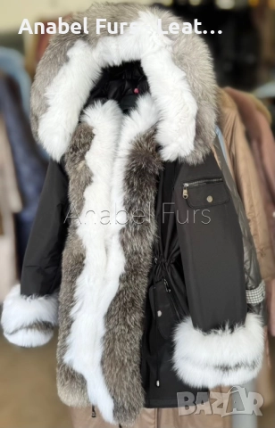 Дамски парки от естествен косъм, снимка 18 - Якета - 52314621