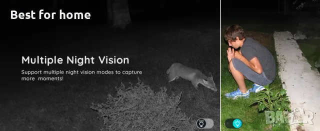 BOIFUN DQ201 Безжична външна камера със Соларен панел, снимка 15 - Камери - 48724436