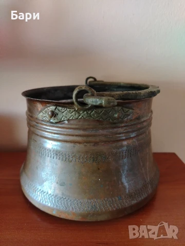 Старо малко котле, бакърче, меден съд,менец,менче, снимка 5 - Антикварни и старинни предмети - 51092660