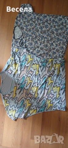 Лот от 2 бр. дамски летни блузи с къс ръкав 100% памук размер ХЛ.