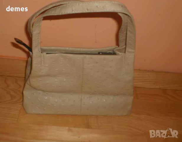 Дамска чанта от кожа на щраус, снимка 3 - Чанти - 50887340