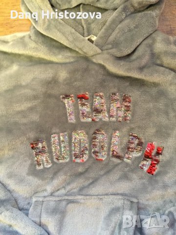 Топъл пухкав суитчър на НМ за 12-14г, снимка 3 - Детски анцузи и суичери - 37471394