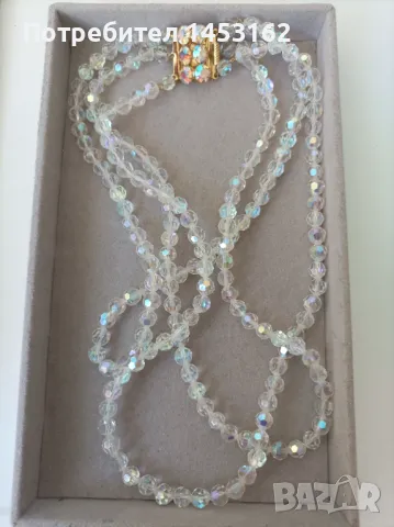 Чешко колие с кристали "Аврора бореалис", снимка 5 - Други - 47811577