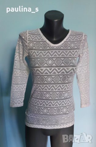 Еластична прозрачна блуза / 3 броя, различни цветове и модели , снимка 8 - Блузи с дълъг ръкав и пуловери - 36829885
