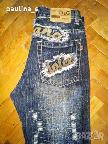 Дизайнерски дънки  "Dolce & Gabbana" - оригинал Уникални!, снимка 4 - Дънки - 29545403