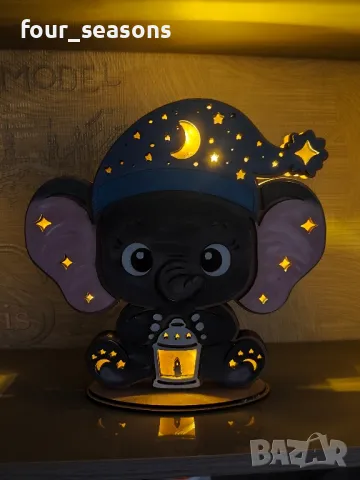Детски лампи - мече, лисица, слонче, снимка 2 - Детски нощни лампи - 49780494