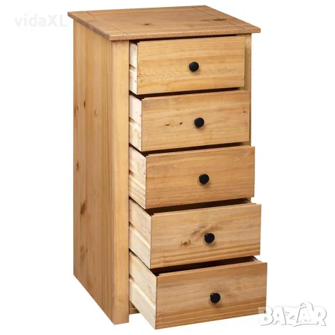 vidaXL Сайдборд, 46x40x89 см, бор масив, стил Панама, снимка 4 - Бюфети - 56146538