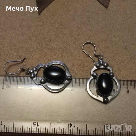 Сребърни обеци (129), снимка 3 - Обеци - 44265220
