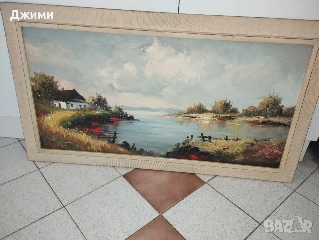 красива маслена картина, снимка 11 - Антикварни и старинни предмети - 51854573