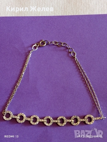 Сребърна гривна украсена с бляскави цирконий елегантен и модерен аксесоар 29794, снимка 6 - Гривни - 52844966