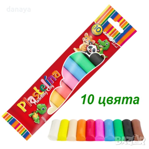 6015 Пластилин за моделиране Junior Modelling Clay – 200 г, 10 цвята
