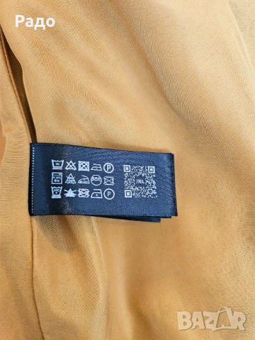 Ново дамско яке ZARA зимно горчица размер XS качулка подплата вата сако палто жълто златисто, снимка 11 - Якета - 53192740