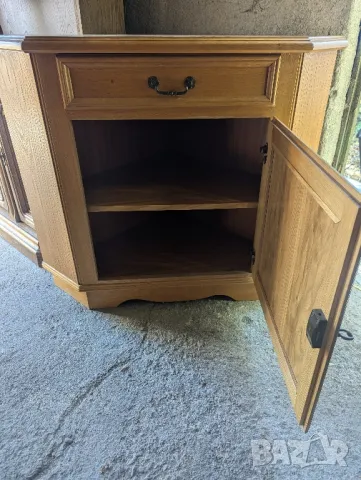 ✨Масивен дървен шкаф с горна витрина+ъглов шкаф✨, снимка 10 - Шкафове - 49247149