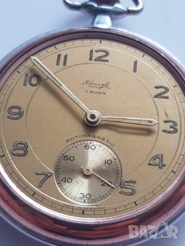 Джобен часовник Kenzle 7 rubis, снимка 5 - Антикварни и старинни предмети - 33956117