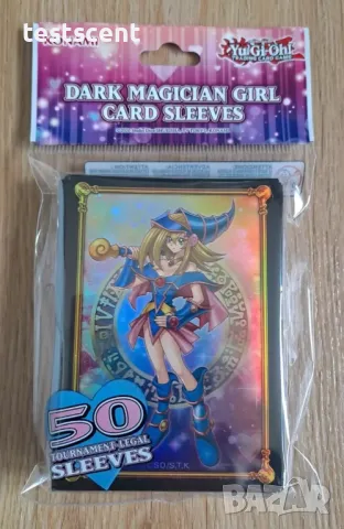 Пакет протектори Yu-Gi-Oh Dark Magician Girl Sleeves Sealed x50 Konami слийвове, снимка 14 - Карти за игра - 40176265