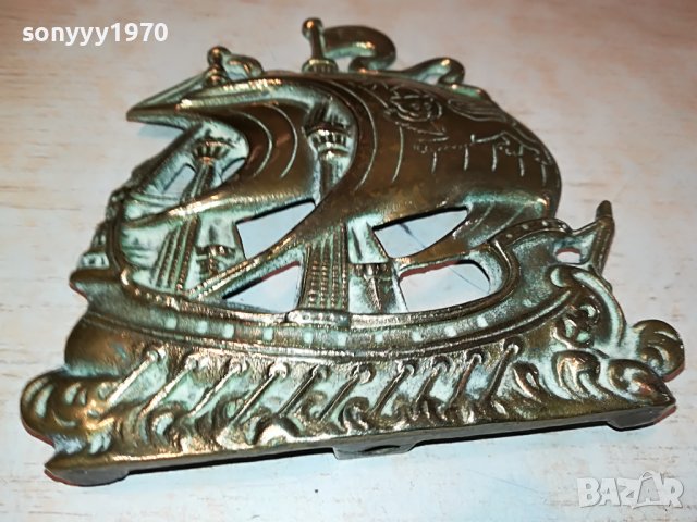 КОРАБ-МЕД МЕСИНГ-MADE IN ENGLAND 2405221441, снимка 7 - Антикварни и старинни предмети - 36861351