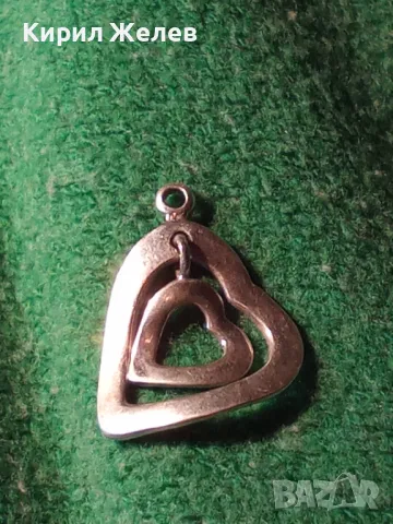 ДВЕ СЪРЦА в ЕДНО РОМАНТИЧЕН СРЕБЪРЕН МЕДАЛЬОН ВИНТИДЖ АРТ ПЕНДАНТ СРЕБРО 45732, снимка 13 - Колиета, медальони, синджири - 46221948