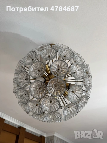 Полюлей от стъкло , снимка 2 - Полилеи - 54182569