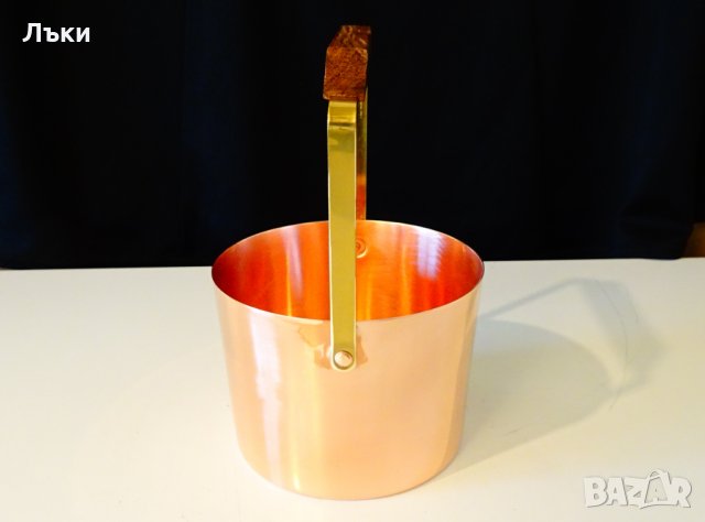 Медна ледарка,меден съд чиста червена мед., снимка 3 - Антикварни и старинни предмети - 35029087