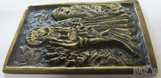 Рядка авторска бронзова пластика – крал Артур с Граала, снимка 6 - Антикварни и старинни предмети - 51116064