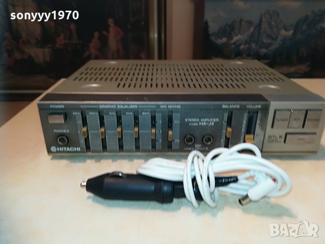 HITACHI model HA-J3-MADE IN JAPAN 27Х20СМ-220/12v, снимка 6 - Ресийвъри, усилватели, смесителни пултове - 29996437