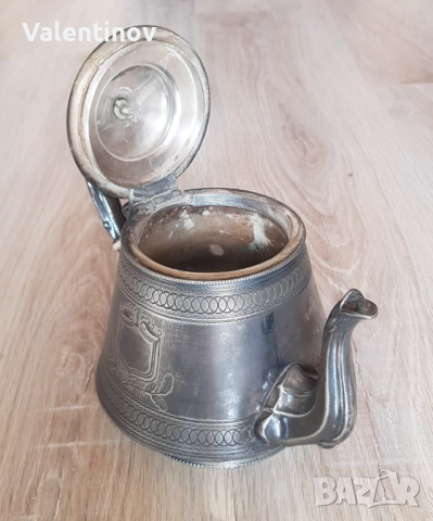 Старинна посребрена кана Armand Frénais , снимка 2 - Антикварни и старинни предмети - 51651933