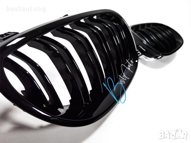 Черни М5 дизайн Бъбреци/Решетки за BMW E60 седан/E61 комбиЧерен Гланц Двойни, снимка 4 - Аксесоари и консумативи - 29095636