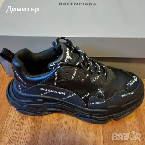 Balenciaga Triple S Black - Оригинални - Отлично състояние, снимка 13 - Маратонки - 52524017