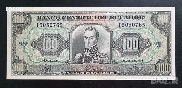 Еквадор .100 сукре. 1988 година. UNC.