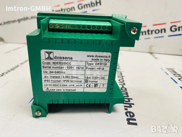 Диференциално реле DOSSENA с отделен тороид, LED, 96×96, 9DER3/2I(CC) 24 Vcc/dc до 240 Vcc/dc, снимка 5 - Друга електроника - 51024043