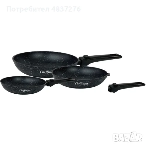 Комплект от 3 броя индукционни тигани