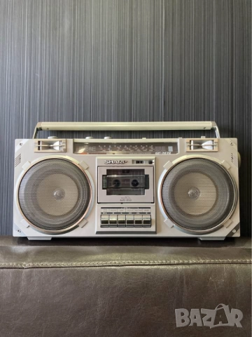 SHARP GF-7474Z VINTAGE RETRO BOOMBOX радио  касетофон, снимка 3 - Радиокасетофони, транзистори - 52651528