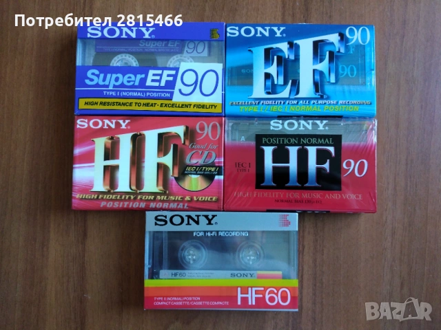 Лот 5бр. НОВИ аудио касети/ касетки SONY