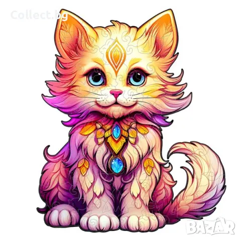 Дървен пъзел - Котка, снимка 3 - Пъзели - 48697792