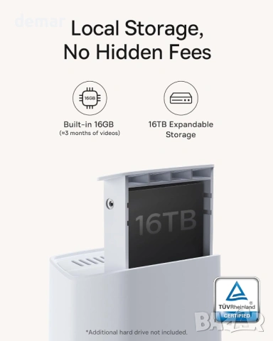 Baseus Безжична външна охранителна система, N1 Комплект с 2 камери, снимка 4 - Комплекти за видеонаблюдение - 53381200