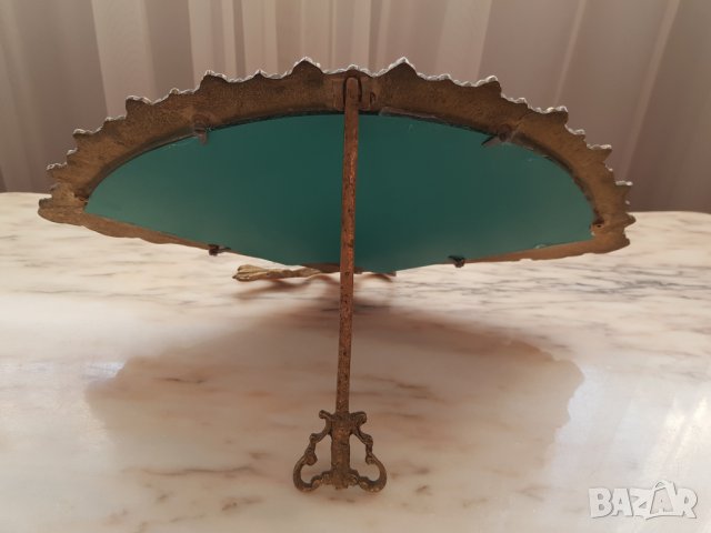 Старо френско бронзово настолно огледало, снимка 2 - Антикварни и старинни предмети - 37146130