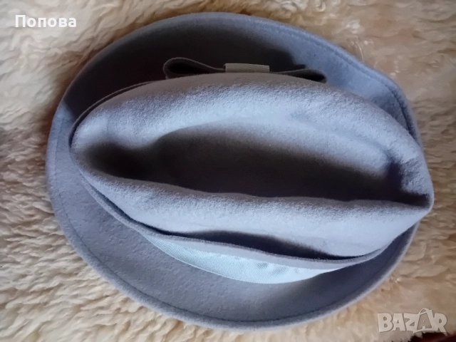 Италианска вълнена шапка с панделка, снимка 4 - Шапки - 52231052