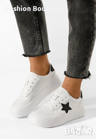 Олекотени дамски маратонки с мека еко кожа, снимка 7 - Маратонки - 51245898