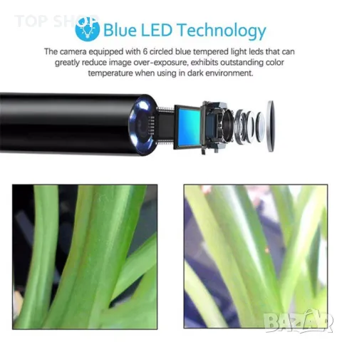 Ендоскоп с HD резолюция, 5,5 мм камера, 3,5 метра дължина, снимка 4 - Гедорета - 48648251