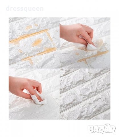 2990 Самозалепващ 3D тапет тухли за стена, снимка 3 - Други стоки за дома - 34257932