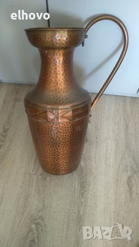 Старинна голяма медна стомна 2,2кг, снимка 5 - Антикварни и старинни предмети - 39075447