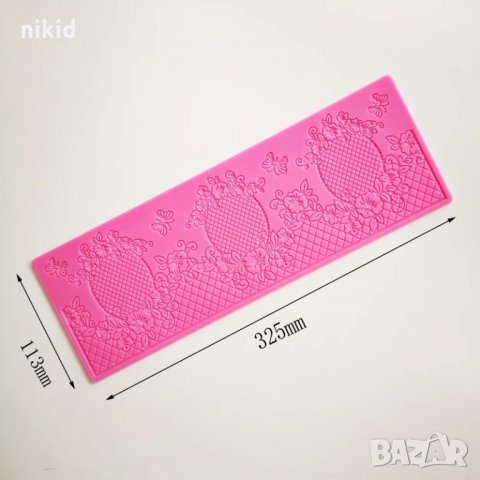 Отделни мрежи с цветя и пеперуди дантела силиконов молд форма украса торта с фондан шоколад гъмпейст, снимка 4 - Форми - 30435865