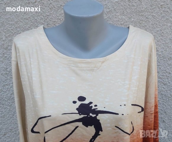 5XL Нова  туника с водно конче , снимка 2 - Блузи с дълъг ръкав и пуловери - 44467667