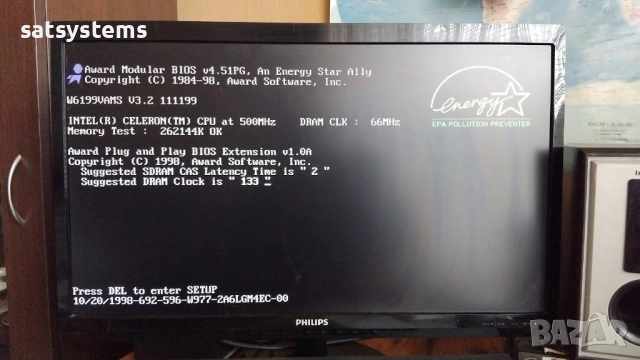 Дънна платка MSI MS-6199VA Slot 1 CPU+RAM, снимка 10 - Дънни платки - 53296928