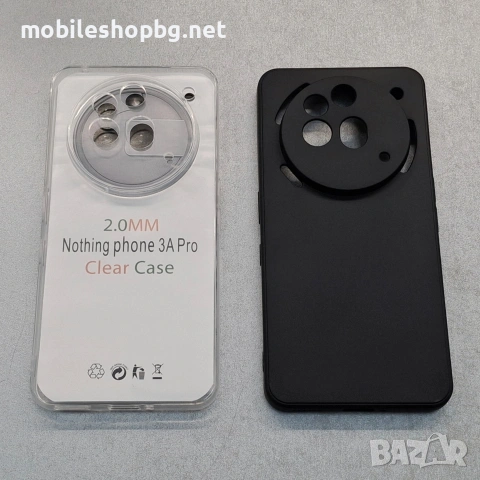 Nothing Phone 3A Pro кейс със защита на камерите черен мат и прозрачен , снимка 4 - Калъфи, кейсове - 54363427