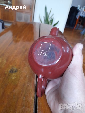 Стар емайлиран чайник #35, снимка 6 - Антикварни и старинни предмети - 35289660